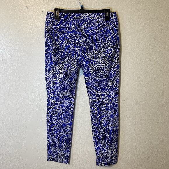 Lilly Pulitzer Kelly Skinny Ankle Blue Stretch Pockets Low Rise Size 4 - Picture 6 of 10